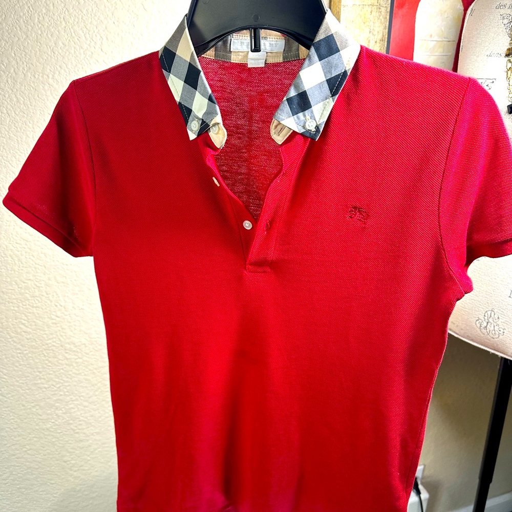 Boys Burberry polo shirt